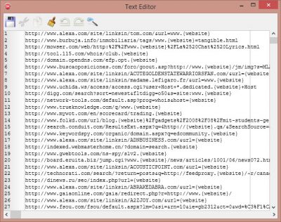 IMSeoArchive Indexer built-in text editor